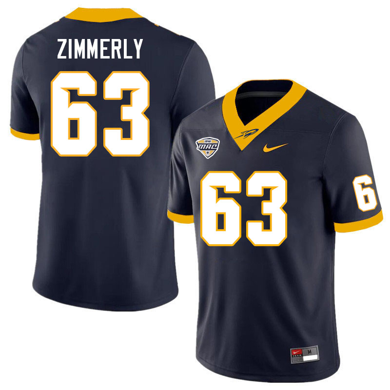 Toledo Rockets #63 Grant Zimmerly College Football Jerseys Stitched Sale-Navy